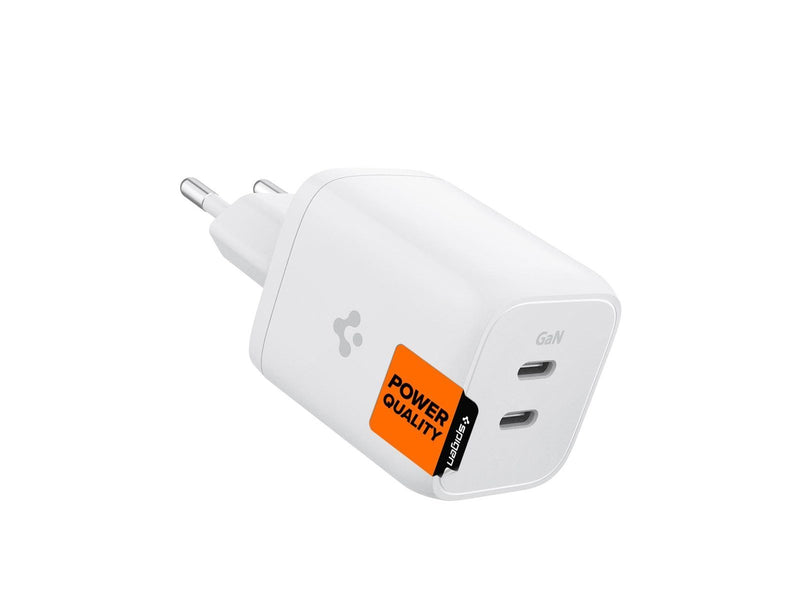 Spigen ArcStation Wall Charger PE2106 - white (GaN / 2-Port / Total 65W / USB-C PD 65W / PPS 65W)