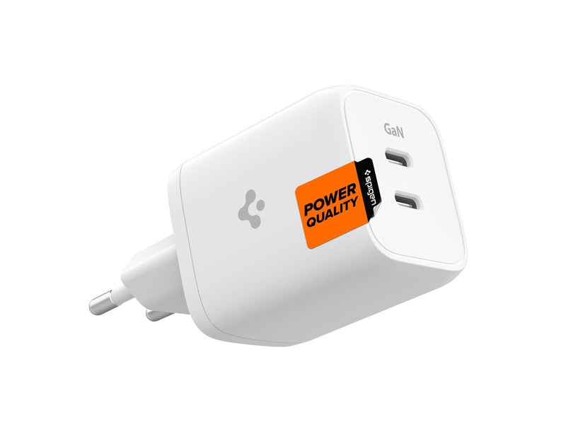 Spigen ArcStation Wall Charger PE2106 - white (GaN / 2-Port / Total 65W / USB-C PD 65W / PPS 65W)
