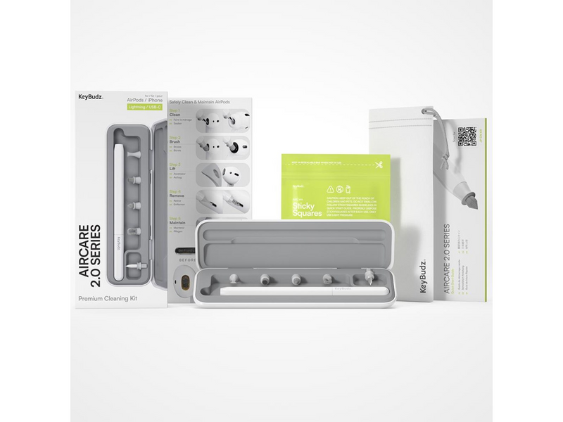 KeyBudz AirCare 2.0 Premium Cleaning Kit - Lightning and USB-C Compatible