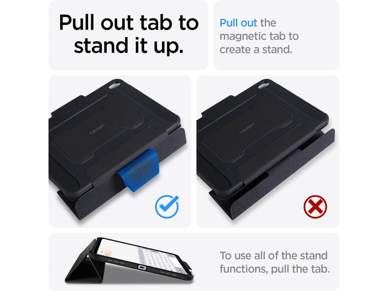 Spigen Rugged Armor Pro - Black - iPad Air 10.9" (2022/2020)/11" 2024/2025