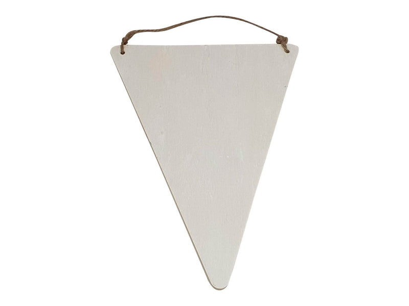 Playwood Wooden Flag Triangle with Hanger 19.5x15cm