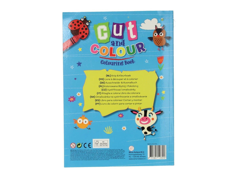 Wins Holland Cutting and Coloring Book with Safe Scissors