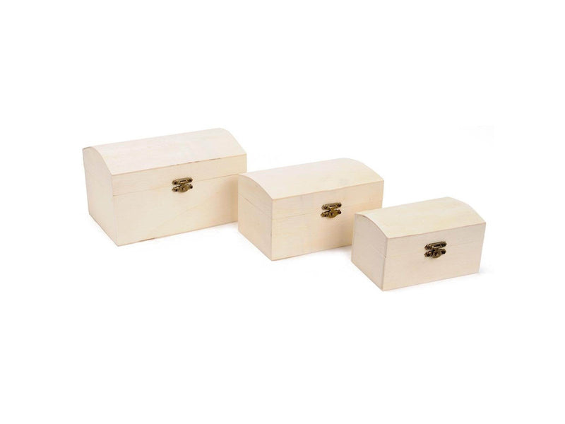 Playwood Decorate your own Wooden Treasure Chest 3pcs.