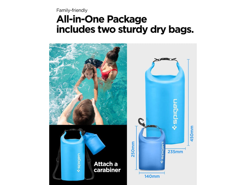 Spigen Aqua Shield WaterProof Dry Bag 20L + 2L A630 - sea blue