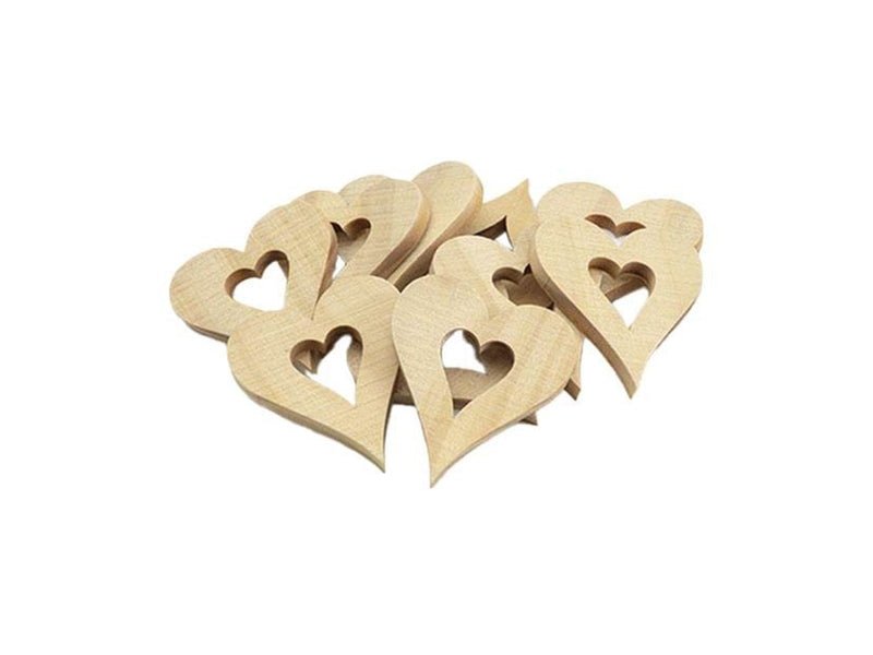 Colorations - Wooden Heart Decorations Large 20pcs.