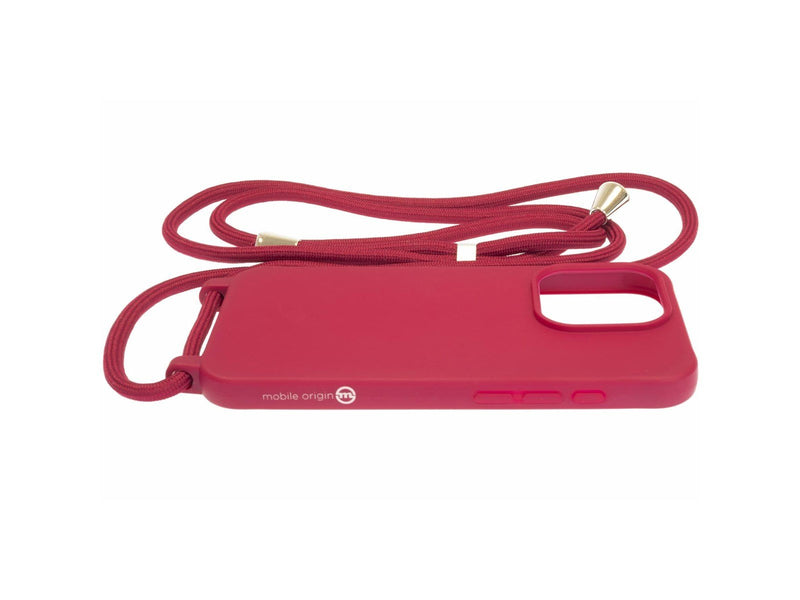 Mobile Origin Lanyard Case - cherry - iPhone 15 Pro