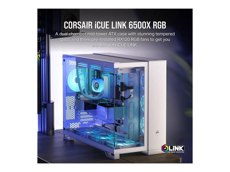Corsair iCUE 6500X RGB - Gehäuse - Tower - Weiß