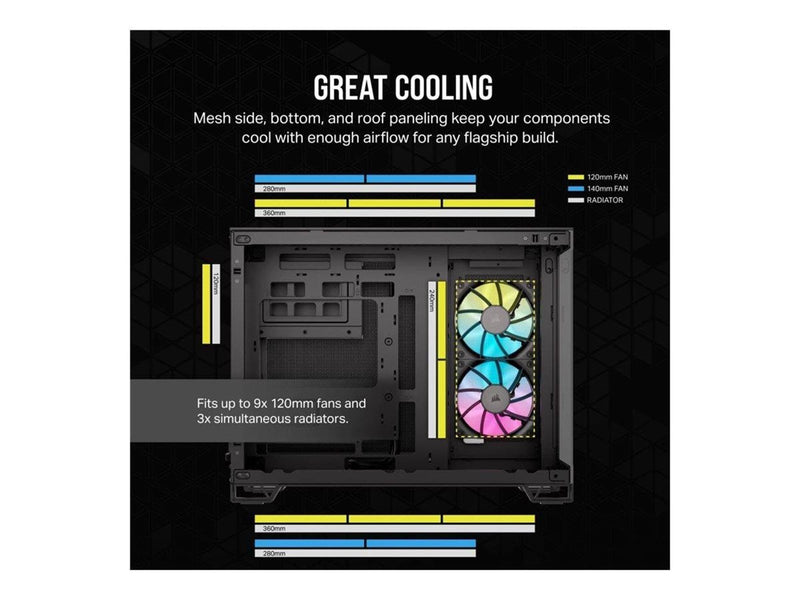 Corsair iCUE LINK 2500X RGB - Gehäuse - Tower - Schwarz