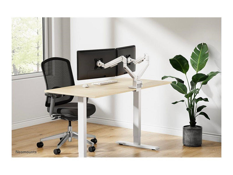 Neomounts NEXT Slim DS70-250WH2 mounting kit - full-motion - for 2 monitors - white
