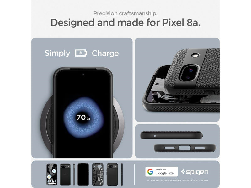 Spigen Rugged Armor - matte black - Google Pixel 8a