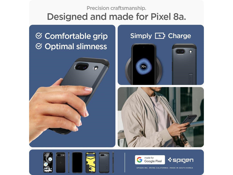 Spigen Tough Armor - metal slate - Google Pixel 8a
