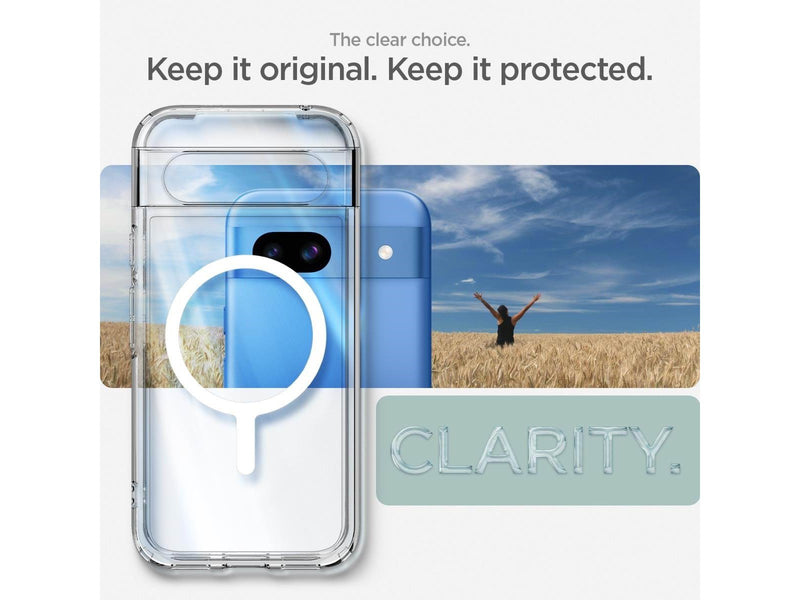 Spigen Ultra Hybrid OneTap Metal Ring MagSafe -  white - Google Pixel 8a