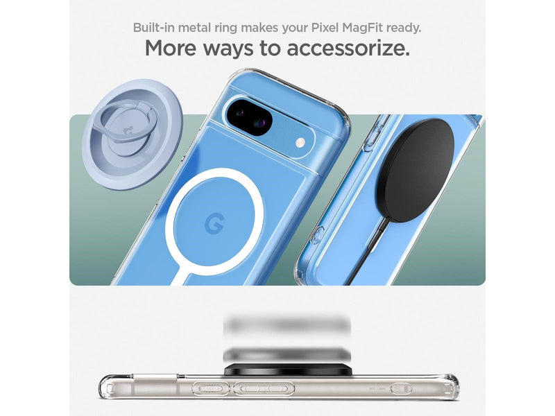 Spigen Ultra Hybrid OneTap Metal Ring MagSafe -  white - Google Pixel 8a