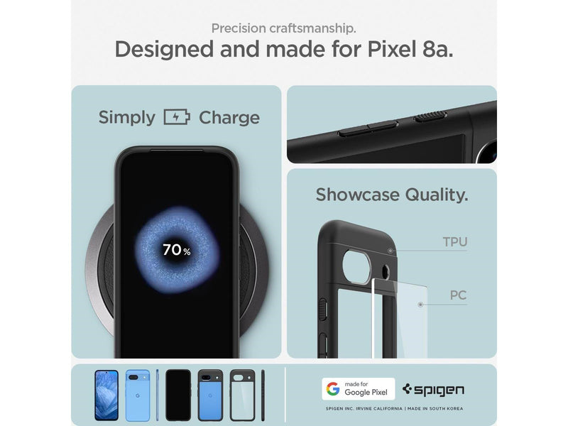 Spigen Ultra Hybrid - matte black - Google Pixel 8a
