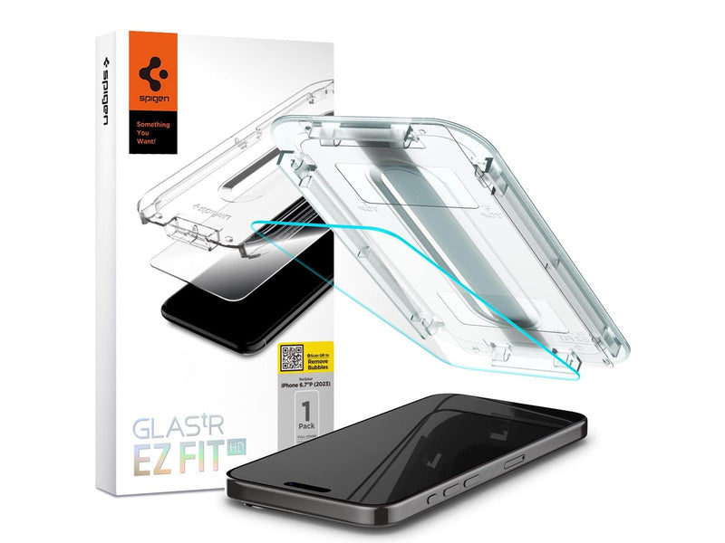 Spigen Glass tR EZ Fit HD 1 Pack - transparency - iPhone 15 Pro Max