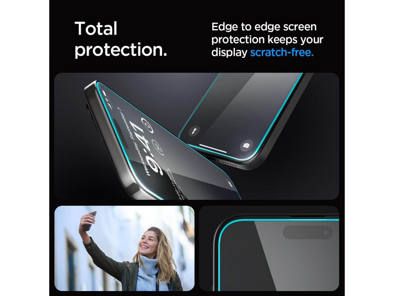 Spigen Glass tR EZ Fit HD 1 Pack - transparency - iPhone 15 Pro Max