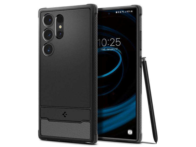 Spigen Rugged Armor - matte black - Samsung Galaxy S24 Ultra