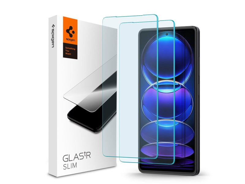 Spigen Glass tR Slim 2 Pack - Xiaomi Redmi Note 12 Pro 5G/Redmi Note 12 Pro+ 5G/POCO X5 Pro 5G