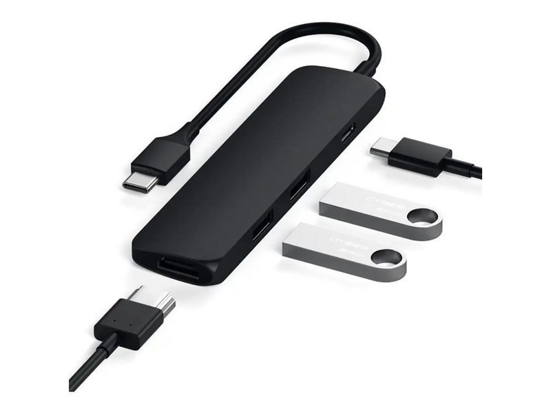 Satechi Type-C Slim Multi-Port Adapter 4K - Black