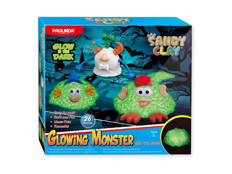 Paulinda Glow in the Dark Play Sand Glowing Monsters 500gr