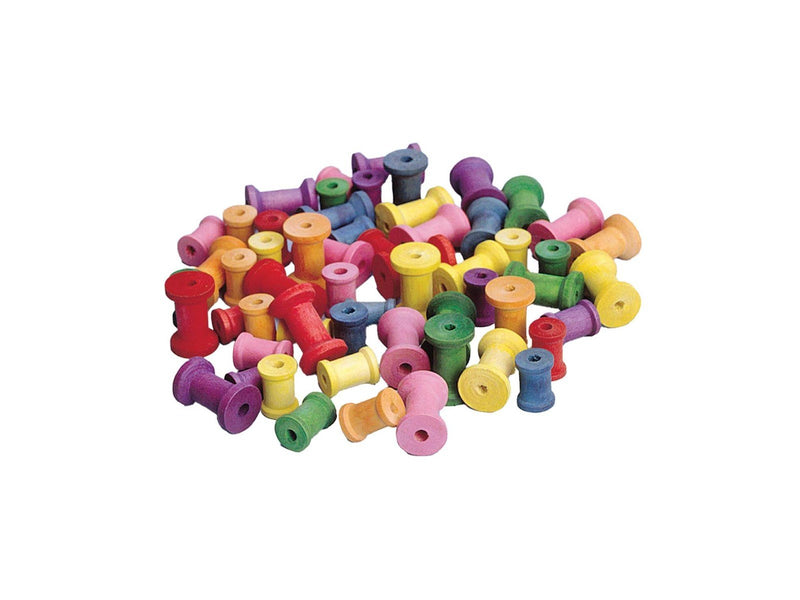 Colorations - Colored Wooden Bobbins Set of 50