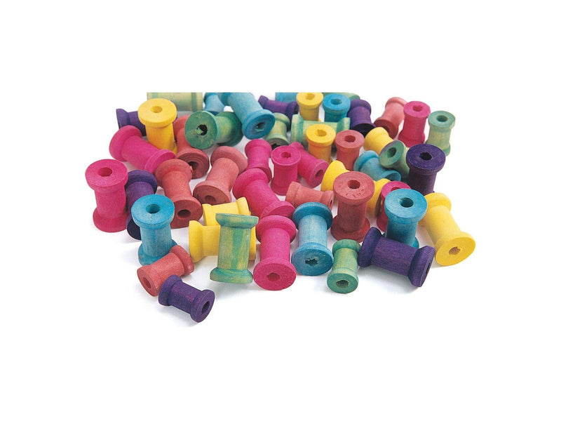 Colorations - Colored Wooden Bobbins Set of 50