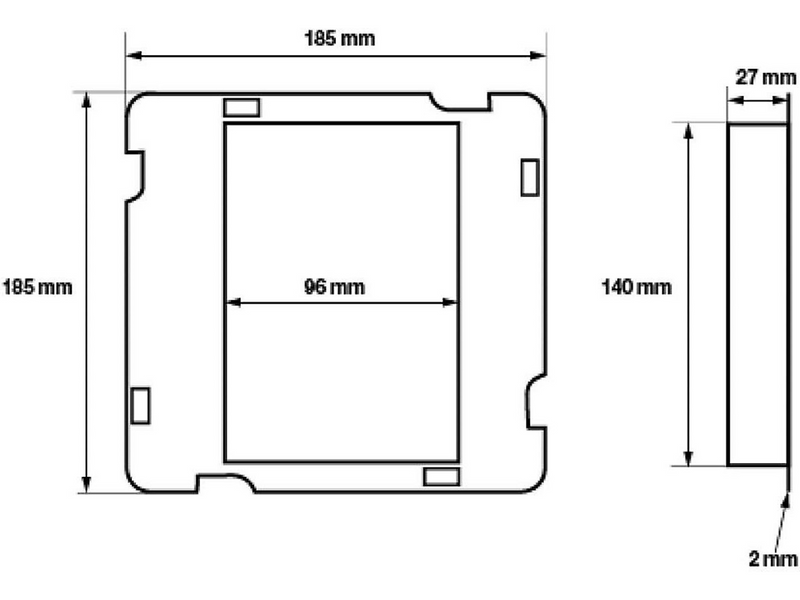 Duka Transition piece Type 6A 100x150 mm white
