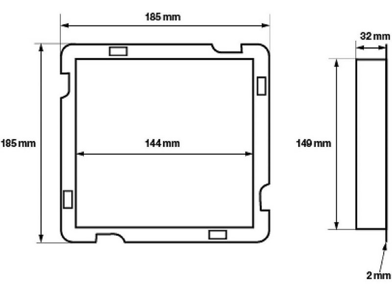 Duka Transition piece Type 6 150x150 mm white