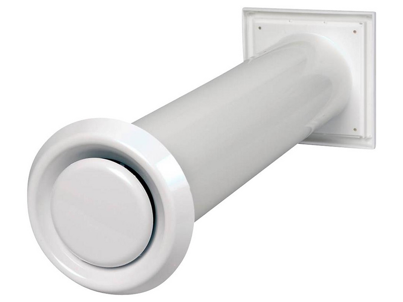 Duka Wall valve with insect net Ø100 mm white