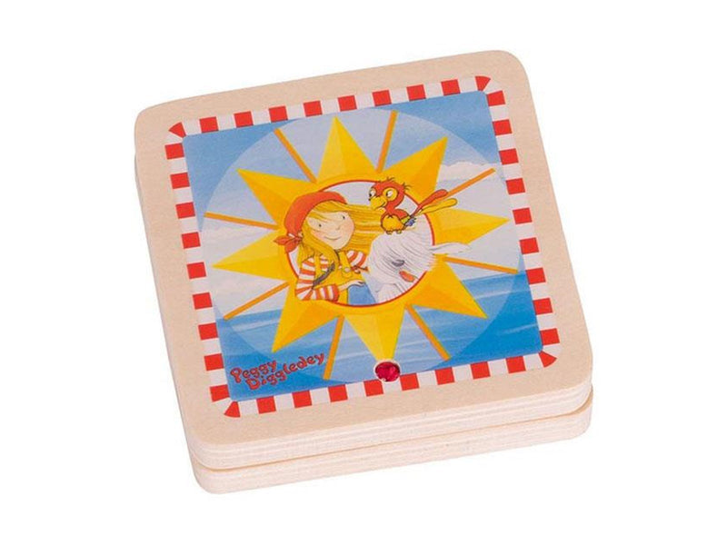 Goki Wooden Sundial and Compass Pocket Size