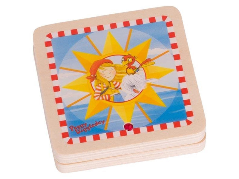 Goki Wooden Sundial and Compass Pocket Size