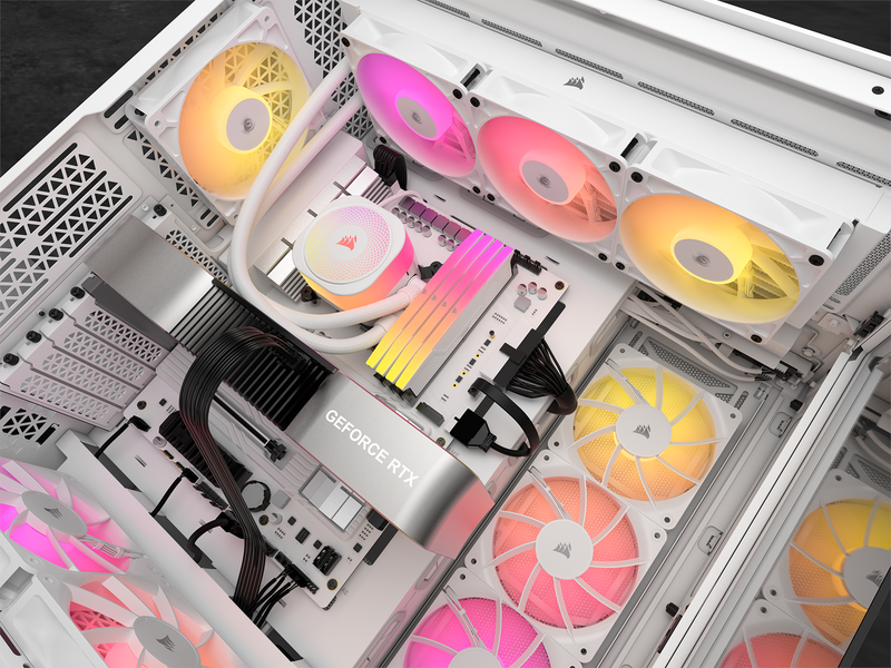 Corsair RS140 ARGB - Gehäuselüfter - 140mm - Weiß mit RGB-Beleuchtung - 36 dBA