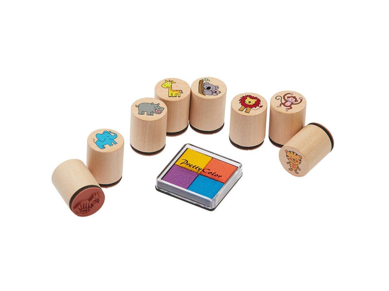 Goki Wooden Stamp Set - Wild Animals