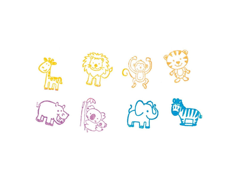 Goki Wooden Stamp Set - Wild Animals