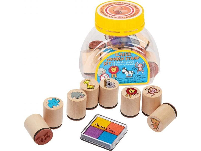 Goki Wooden Stamp Set - Wild Animals