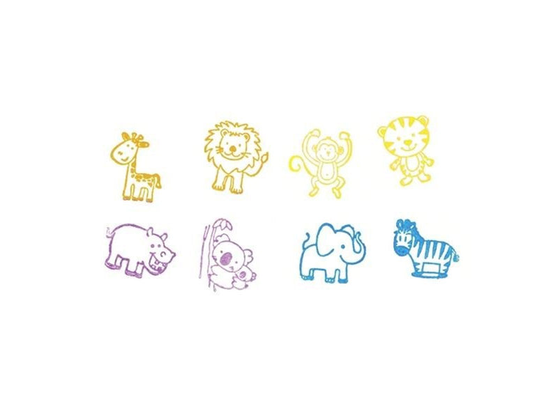 Goki Wooden Stamp Set - Wild Animals