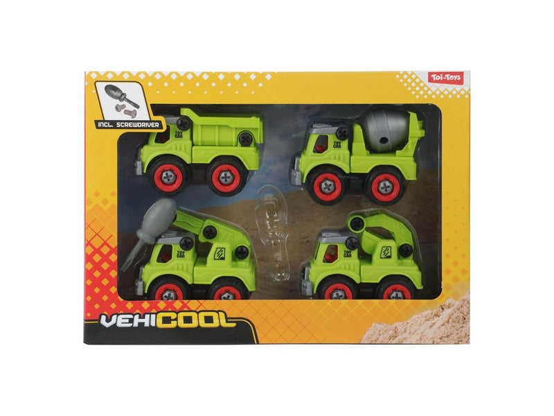 Toi-Toys Cars & Trucks Construction vehicles with screwdriver