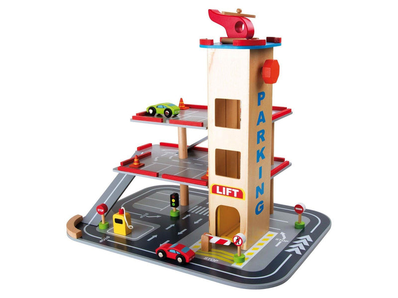 Small Foot - Wooden Parking Garage with Accessorie