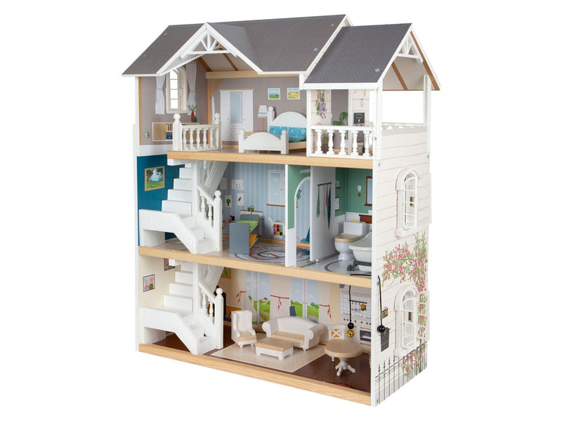 Small Foot - Wooden Urban Villa Dollhouse with Accessories 13dlg.