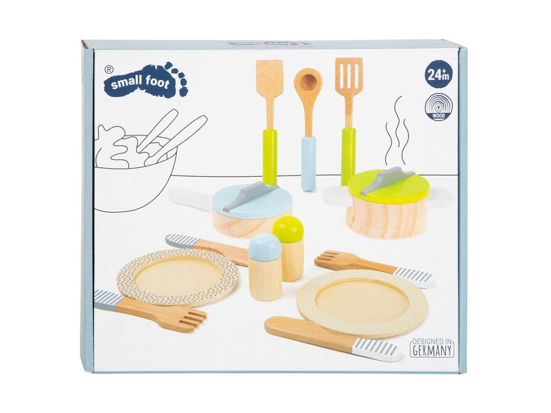 Small Foot - Wooden Cooking Utensils and Tableware Set 15dlg.