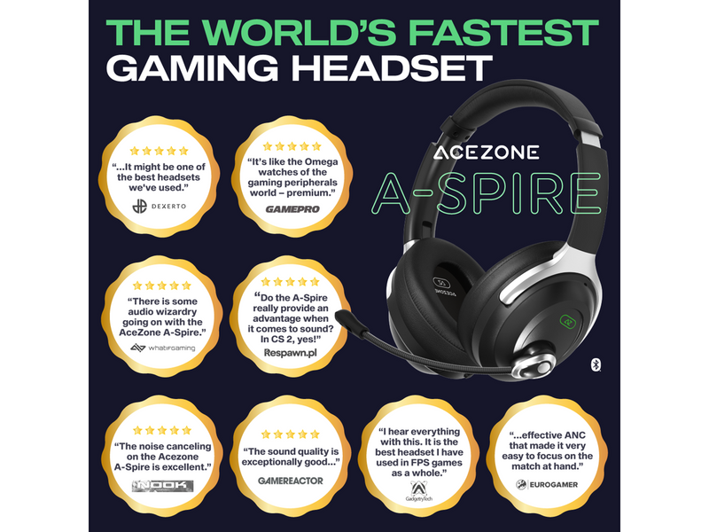 Acezone A-Spire Wireless 2.4 GHz Hybrid ANC Gaming Headset