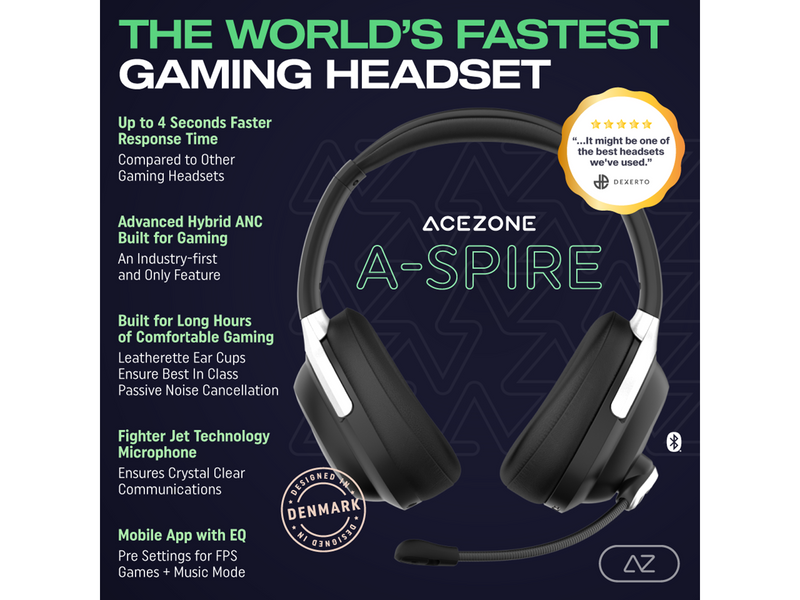 Acezone A-Spire Wireless 2.4 GHz Hybrid ANC Gaming Headset