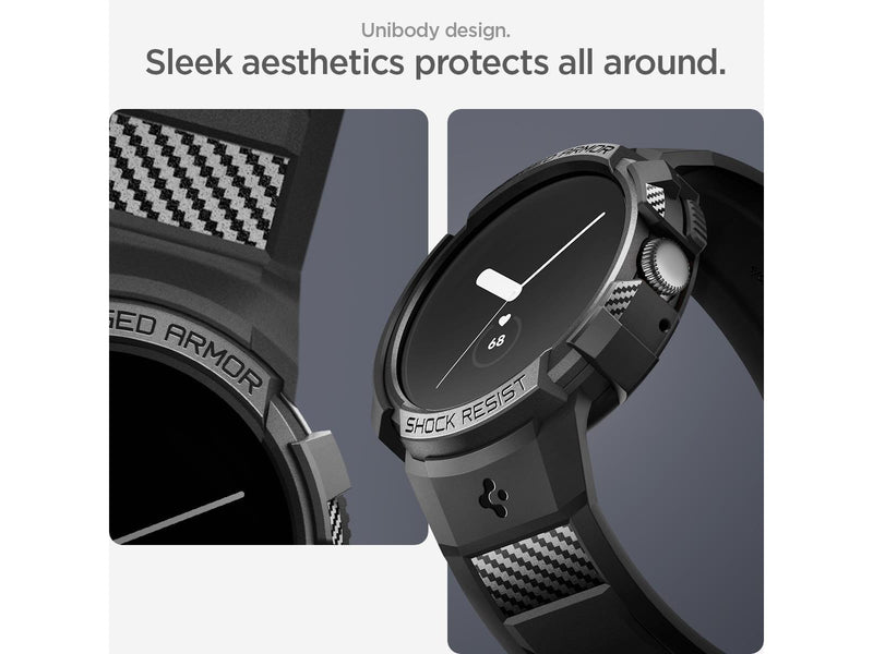 Spigen Rugged Armor Pro - black - Google Pixel Watch/Watch 2