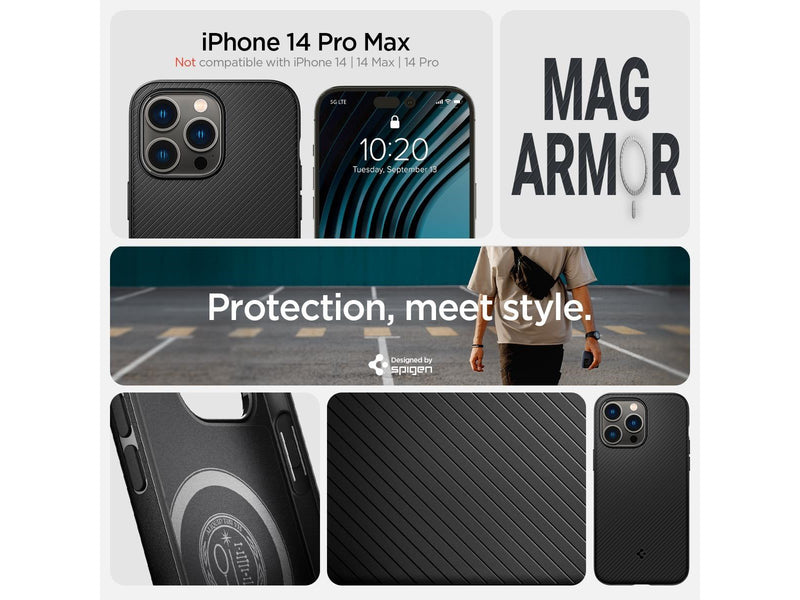Spigen Mag Armor MagSafe - matte black - iPhone 14 Pro Max
