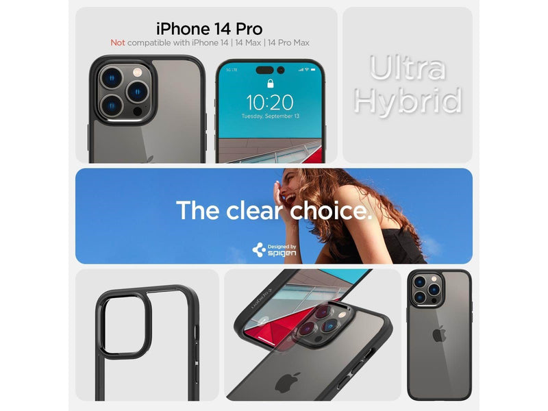 Spigen Ultra Hybrid - matte black - iPhone 14 Pro