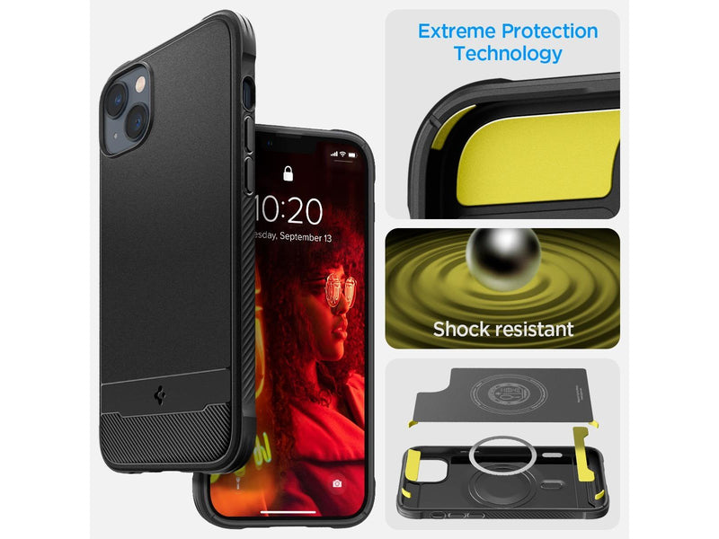 Spigen Rugged Armor MagSafe - matte black - iPhone 14