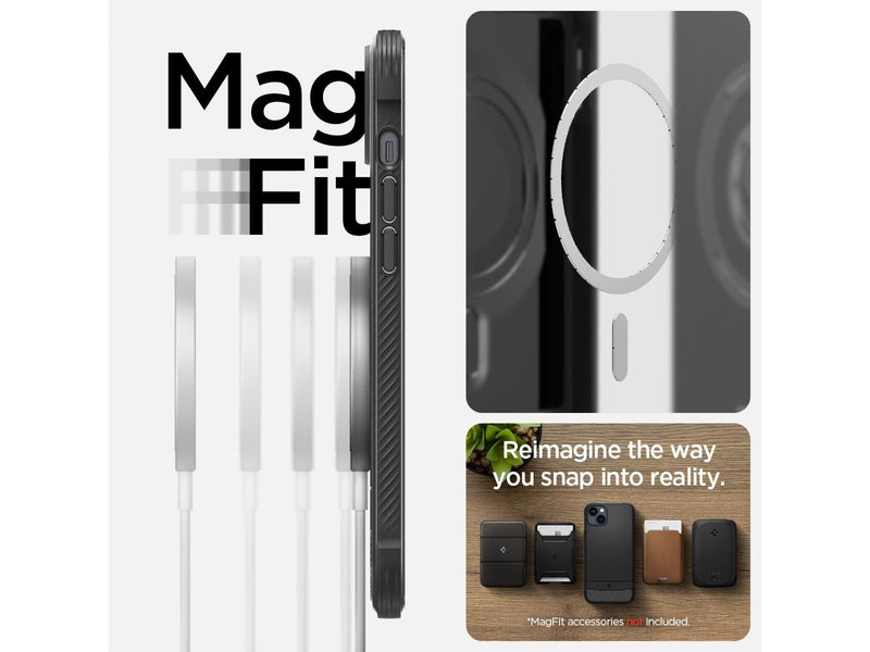 Spigen Rugged Armor MagSafe - matte black - iPhone 14