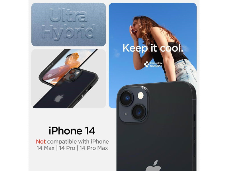 Spigen Ultra Hybrid - frost black - iPhone 14