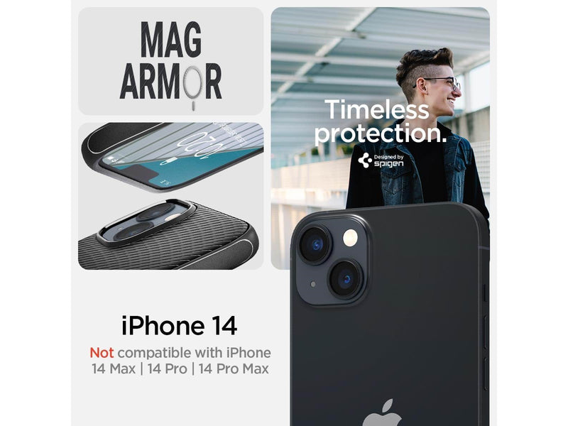 Spigen Mag Armor MagSafe - matte black - iPhone 14