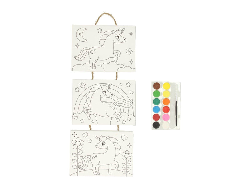 Wins Holland Canvas Paintings On Rope - Unicorn 3 pcs